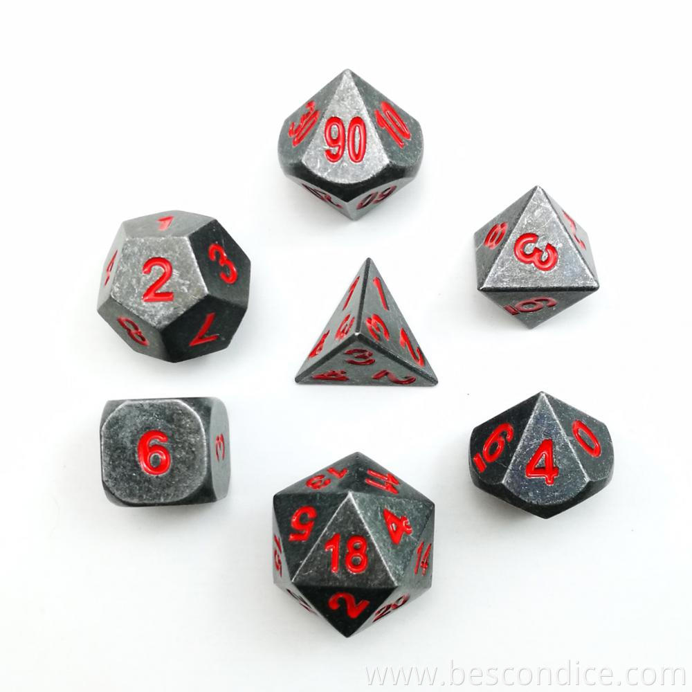 Metallic 7pcs Dungeons And Dragons Dice Set 1 Metallic 7pcs Dungeons And Dragons Dice Set 1